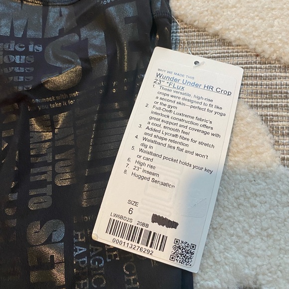Lululemon New Size 6 Wunder Under Crop. Check out all my Lulu! - Picture 2 of 2
